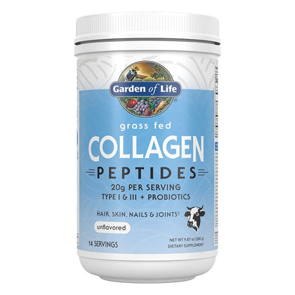 Garden of Life Grass Fed Collagen Peptides Powder Unflavored Collagen Powder for Women Men Hair Skin Nails Joints, Hydrolyzed Collagen Protein Supplements, Collagen for Women & Men, 28 Servings - Nirvana Guru