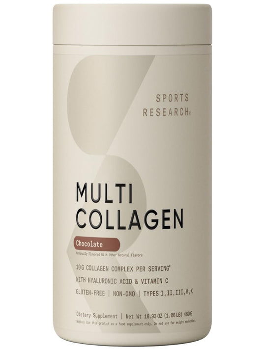 Sports Research Multi Collagen Protein Powder (Type I, II, III, V, X) with Hyaluronic Acid + Vitamin C | 5 Types of Food Based Collagen, 30 Servings (Unflavored) - Nirvana Guru