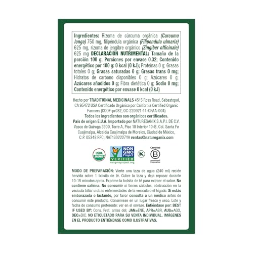 Traditional Medicinals Organic Nettle Leaf Herbal Tea, Supports Joint Health & Overall Wellness, (Pack of 1) - 16 Tea Bags - Nirvana Guru