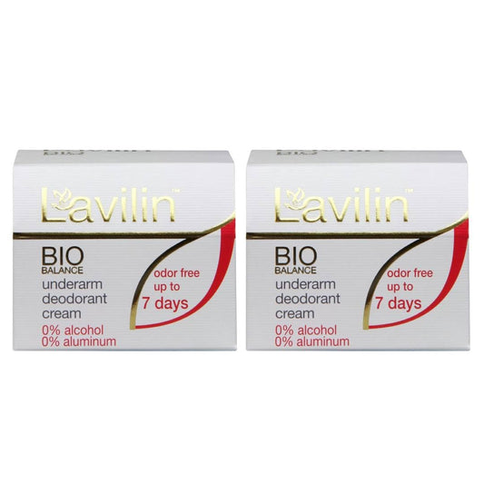 Lavilin Bio Balance Underarm Deodorant Cream, Up to 7 Days Odor Free (2 Pack) - Nirvana Guru