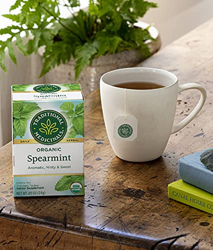 Traditional Medicinals Organic Red Clover, Caffeine Free, 16 Wrapped Tea Bags, 1.13 oz (32 g) - Nirvana Guru