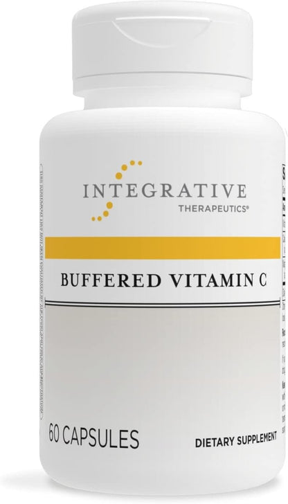 Integrative Therapeutics Buffered Vitamin C Capsules 1,000 mg - Immune Support Supplement* - Antioxidant Support* - Gentle Formula - Gluten Free - 60 Vegan Capsules - Nirvana Guru