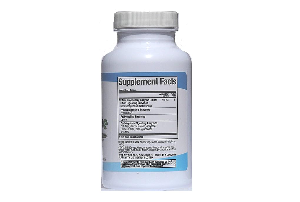 Biofase-Premium-Enzyme-Formula 180 Capsules - Biofilm Defense & Digestion - Systemic Enzymes to Support Intestinal Health - No Fillers! Nirvana Guru