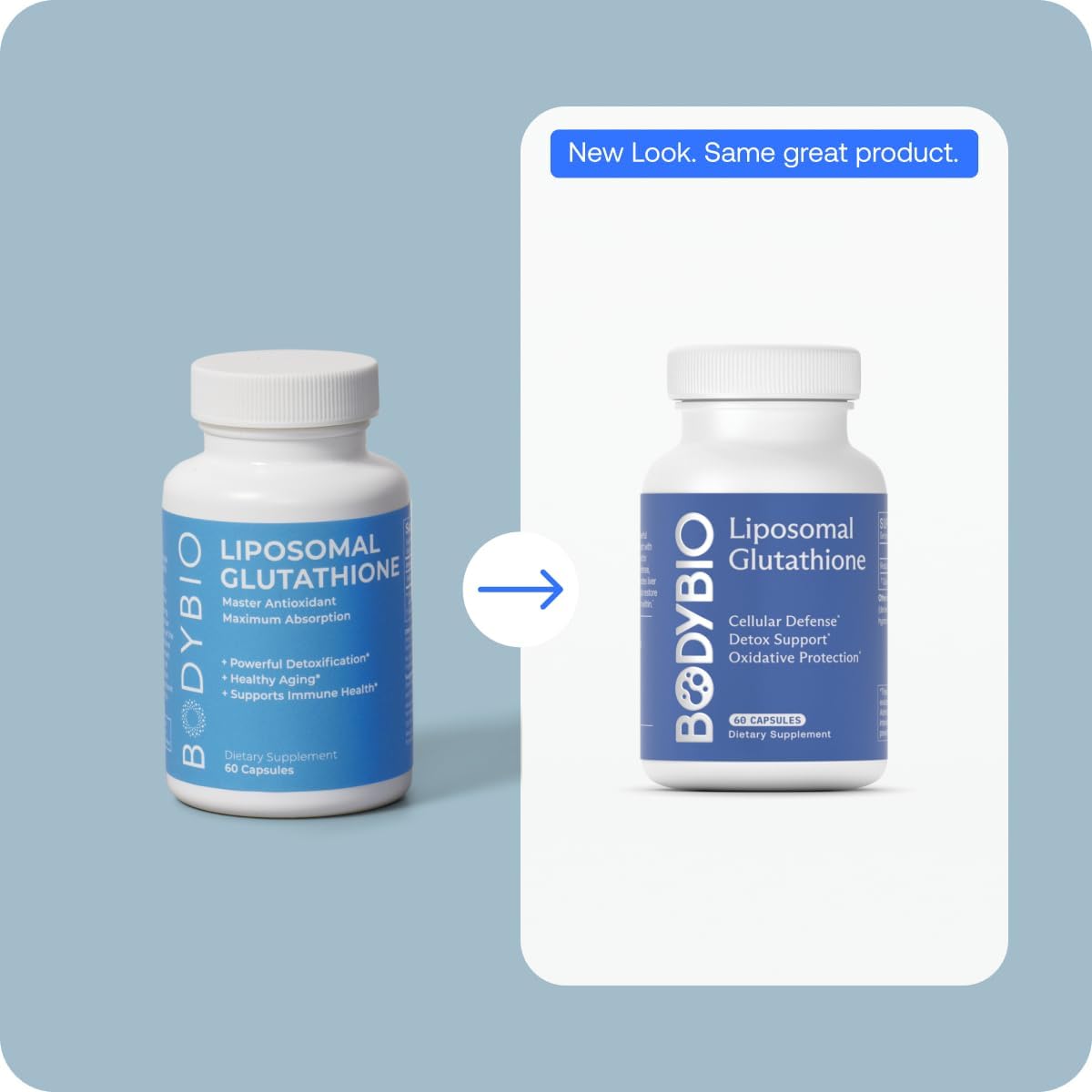 Bodybio Liposomal Glutathione | Body’s Most Powerful Antioxidant | Master Detoxification | Colon Cleanse| Optimal Cell Protection for Immune Defense | Enhanced Liposomal Absorption | 60 Capsules Nirvana Guru