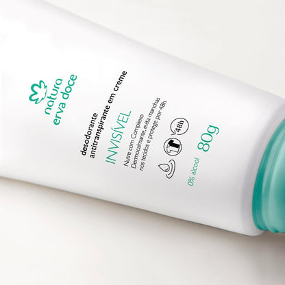 Natura Deodorant Erva Doce Desodorante Antitranspirante em Creme 80 g invisivel 48h - Nirvana Guru