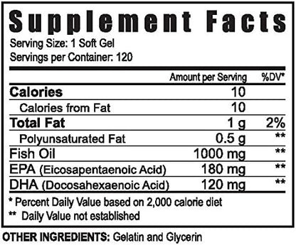 PROJOBA OMEGA 3 Essential fatty acids, EPA and DHA - 120 CAPS Nirvana Guru