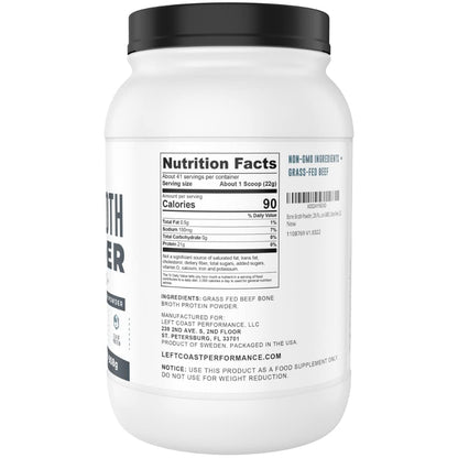 Bone Broth Protein Powder, Chocolate, Grass Fed 2lbs, 42 servings 16g protein, 13g Collagen. Low Carb, 2 net Carb, Dairy Free, Keto Friendly Bone Broth Protein Supplement with Collagen Types I & III - Nirvana Guru