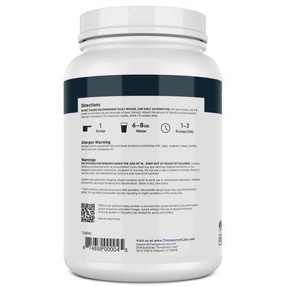 Transparent Labs Grass-Fed Whey Protein Isolate - Naturally Flavored, Gluten Free Whey Protein Powder with 28g of Protein per Serving & 9 Amino Acids - 30 Servings, Milk Chocolate Nirvana Guru
