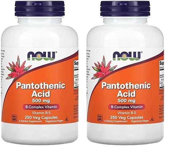 NOW Foods Supplements, Pantothenic Acid (Vitamin B-5) 500 mg, B-Complex Vitamin, 100 Capsules - Nirvana Guru