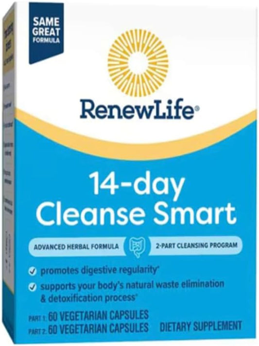Renew Life, Cleansesmart 2 Part Kit, 120 Capsules - Nirvana Guru