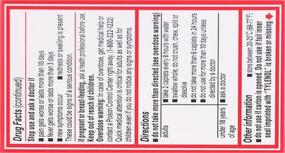 Tylenol 8HR Arthritis Pain Relief Caplets, 650 mg Acetaminophen for Minor Arthritis & Joint Pain, Fever Reducer, Extended Release, Gentle on Stomach, FSA or HSA Eligible, 100 ct
