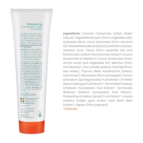 Himalaya Botanique Whitening Complete Care Toothpaste, Teeth Whitening, Fights Plaque, Fluoride Free, No Artificial Flavors, SLS Free, Cruelty Free, Foaming, Simply Mint Flavor, 5.29 Oz, 2 Pack - Nirvana Guru