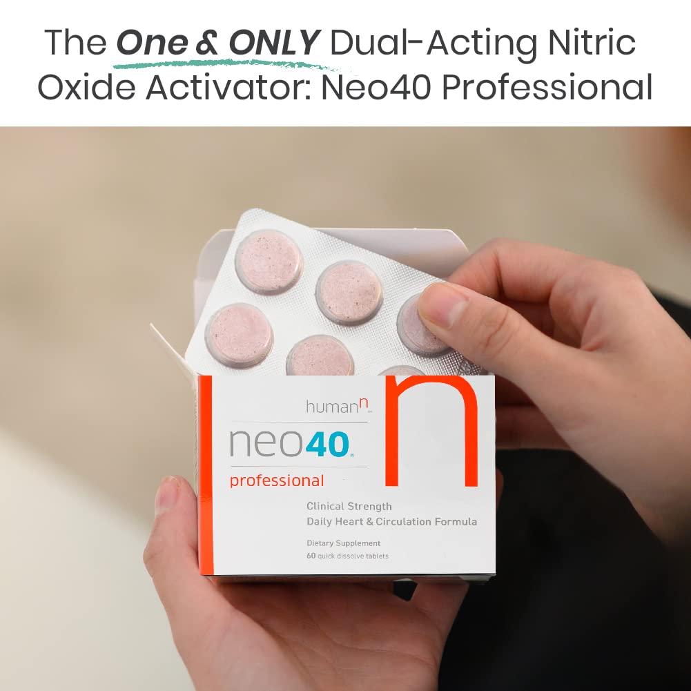 HumanN Neo40 Daily Heart & Blood Circulation Supplements to Boost Nitric Oxide - Supports Blood Pressure - from Maker of SuperBeets -Includes 30 Dissolvable Tablets - Tasty Fruity Flavor - Nirvana Guru