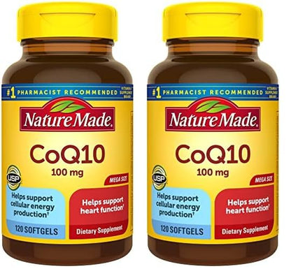 Nature Made CoQ10 100mg, Dietary Supplement for Heart Health Support, 120 Softgels, 120 Day Supply - Nirvana Guru
