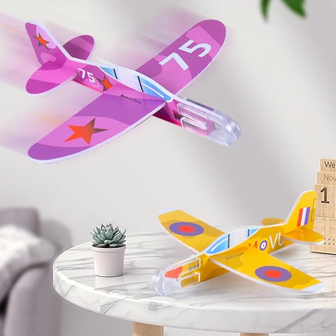 Manmel 50 Pcs Foam Gliders Planes Toys for Kids, Paper Airplane, Party Favors Goodie Bag Stuffers, Outdoor Flying Toys, Bulk for Classroom Prizes Boys and Girls nirvanaguru