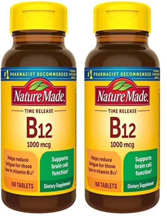 Nature Made Vitamin B12 1000 mcg, Dietary Supplement For Energy Metabolism Support, 160 Time Release Tablets, 160 Day Supply - Nirvana Guru
