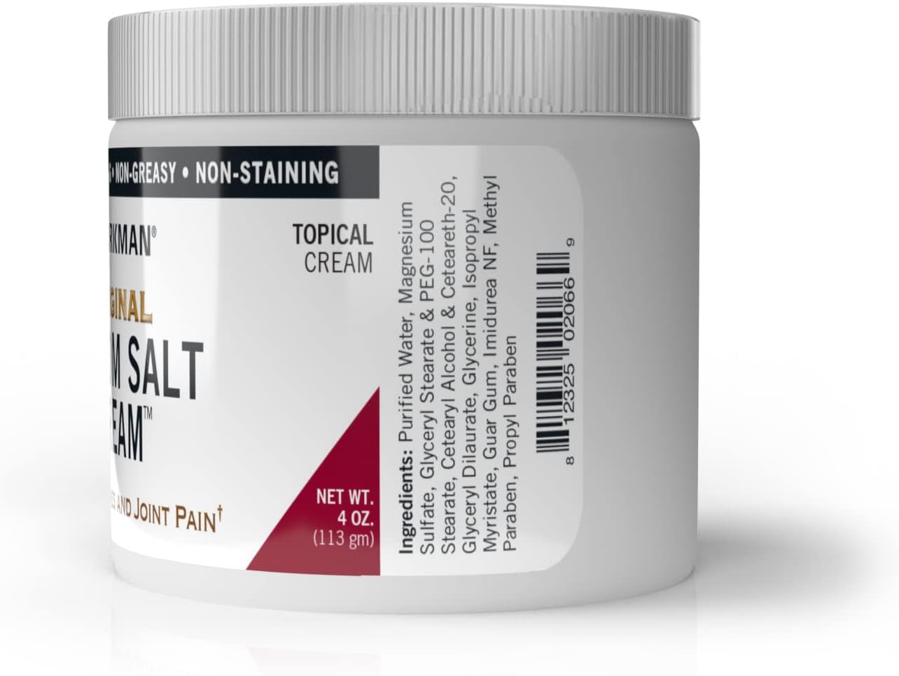 Kirkman – Epsom Salt Cream – 4oz Cream – Gluten Free – Casein Free - Nirvana Guru