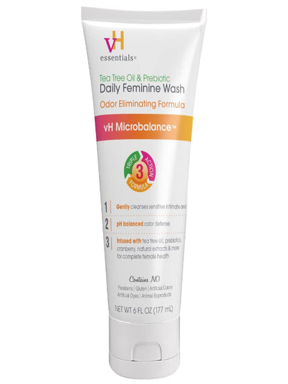 vH essentials, Ph Balanced Daily Feminine Wash, Tea Tree Oil & Prebiotic, 6, Fl Oz, (Pack Of 1) 54306 Clear Nirvana Guru