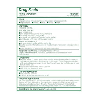 Biofreeze Large Pain Relief Patches, Menthol Pain Patches for Lower Back, Neck, Knee, & Shoulder, Comfortable & Flexible Fabric Stays in Place, FSA Eligible, 5 ct