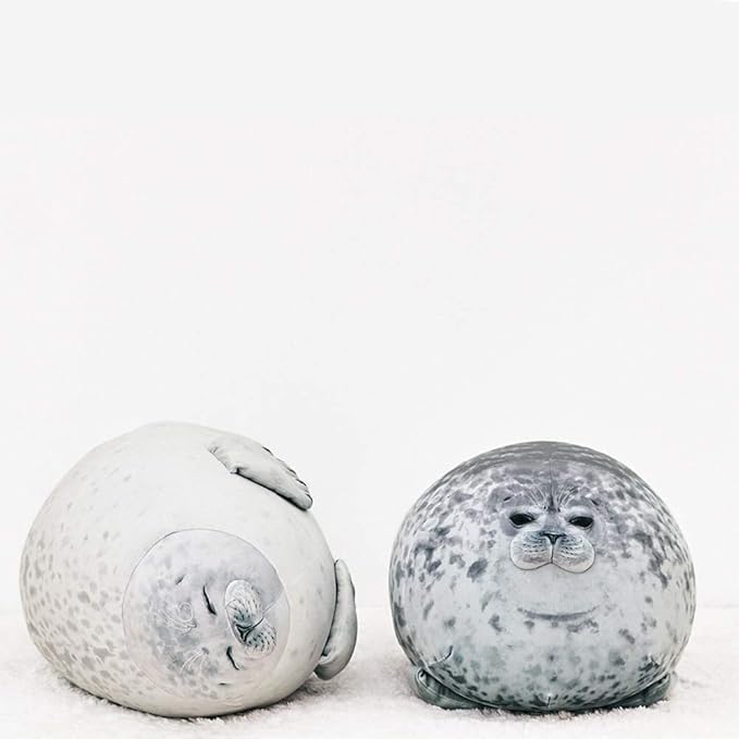 MerryXD Chubby Blob Seal Pillow,Stuffed Cotton Plush Animal Toy Cute Ocean Small(11.8 in) nirvanaguru