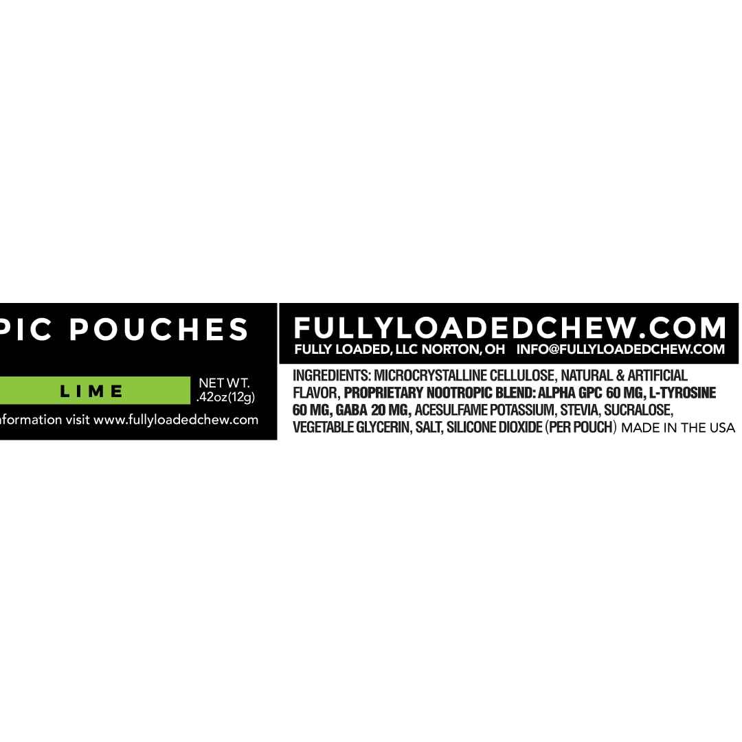 Fully Loaded Alpha Fuel Nootropic Pouches (Wintergreen Fuel) - Nootropic Energy Pouches with Caffeine, Alpha GPC, Tyrosine, Taurine, Guarana and More