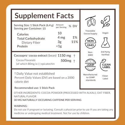 CocoaVia Cardio Health Cocoa Powder, 30 Servings, 500mg Cocoa Flavanols, Support Heart Health, Boost Nitric Oxide, Improve Circulation, Energy, Preworkout, Vegan, Dark Chocolate Cacao Nirvana Guru