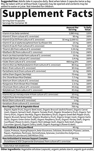 Garden of Life Multivitamin for Women - Vitamin Code 50 & Wiser Women's Raw Whole Food Vitamin Supplement with Probiotics, Vegetarian, 120 Count - Nirvana Guru