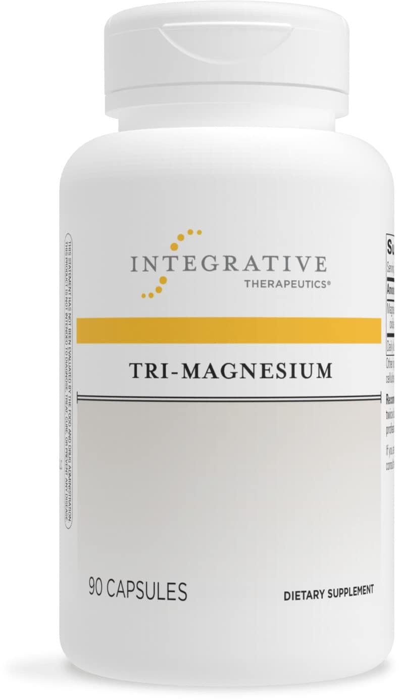 Integrative Therapeutics Tri-Magnesium - Supports Healthy Bones & Teeth* - Supports Cardiovascular & Neurological Function* - Promotes Calm* - 90 Capsules - Nirvana Guru