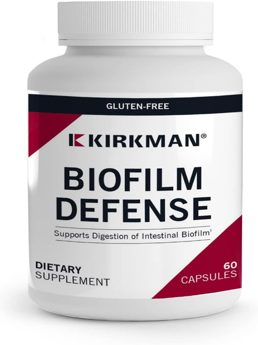 Kirkman - Biofilm Defense Disruptor and Buster - W/Lipase and Glucoamylase - Enzymes for Digestion for Men and Women - Protects Immune System - 60 Supplement Capsules - Nirvana Guru