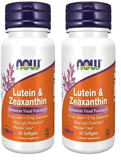 NOW Foods Supplements, Lutein & Zeaxanthin with 25 mg Lutein and 5 mg Zeaxanthin, 60 Softgels - Nirvana Guru