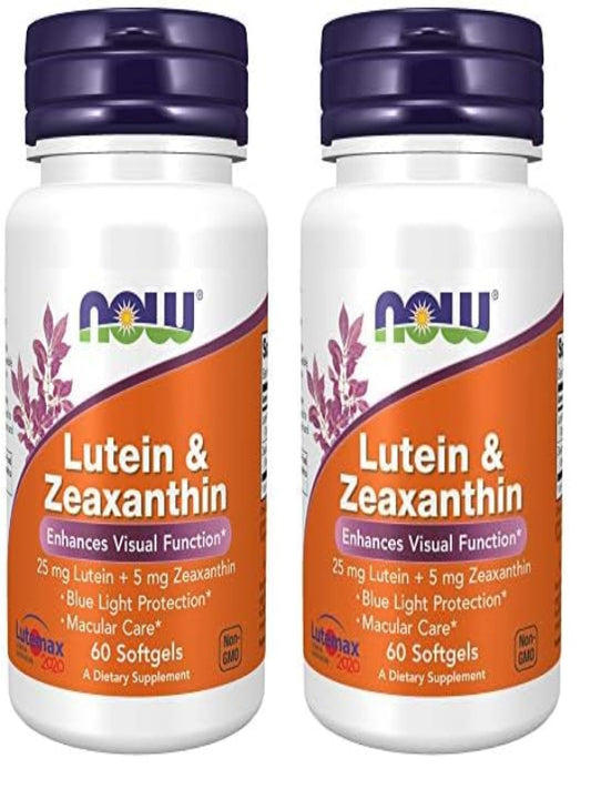 NOW Foods Supplements, Lutein & Zeaxanthin with 25 mg Lutein and 5 mg Zeaxanthin, 60 Softgels - Nirvana Guru