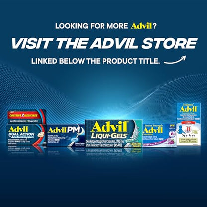 Advil Liqui-Gels minis Pain Reliever and Fever Reducer, Pain Medicine for Adults with Ibuprofen 200mg for Pain Relief - 200 Liquid Filled Capsules