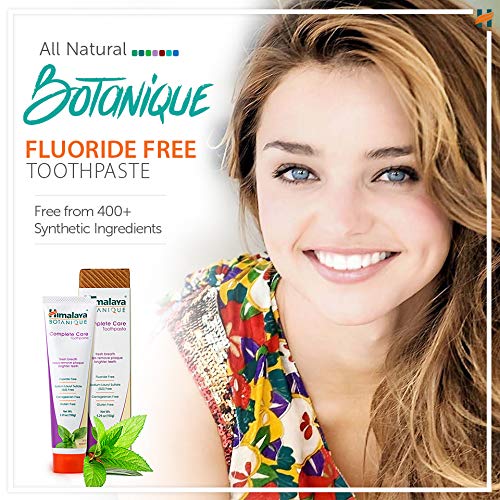 Himalaya Botanique Complete Care Toothpaste, Variety Pack - Fluoride Free Toothpaste for Clean Teeth & Fresh Breath - Vegan, Gluten Free, No Artificial Flavors, 5.29 oz (Pack of 4) - Nirvana Guru