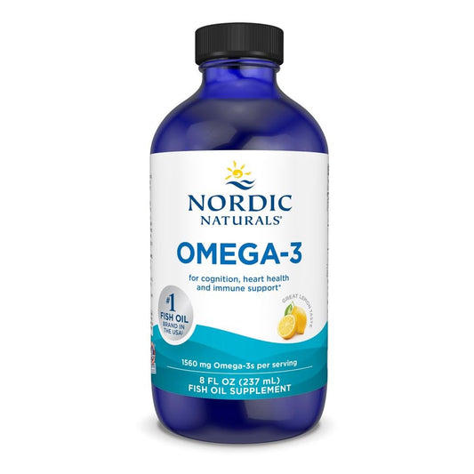 Nordic Naturals Omega-3, Lemon Flavor - 16 oz - 1560 mg Omega-3 - Fish Oil - EPA & DHA - Immune Support, Brain & Heart Health, Optimal Wellness - Non-GMO - 96 Servings - Nirvana Guru