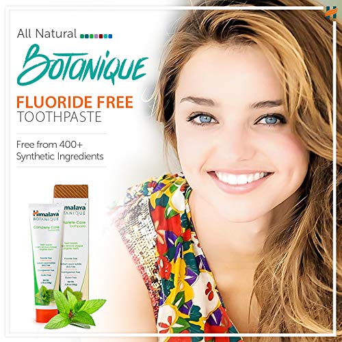 Himalaya Botanique Complete Care Toothpaste, Variety Pack - Fluoride Free Toothpaste for Clean Teeth & Fresh Breath - Vegan, Gluten Free, No Artificial Flavors, 5.29 oz (Pack of 4) - Nirvana Guru