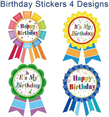 Fancy Land Happy Birthday Badge Stickers for Kids It's My Birthday Stickers Home Classroom Party Decoration 200 Pcs Classic nirvanaguru