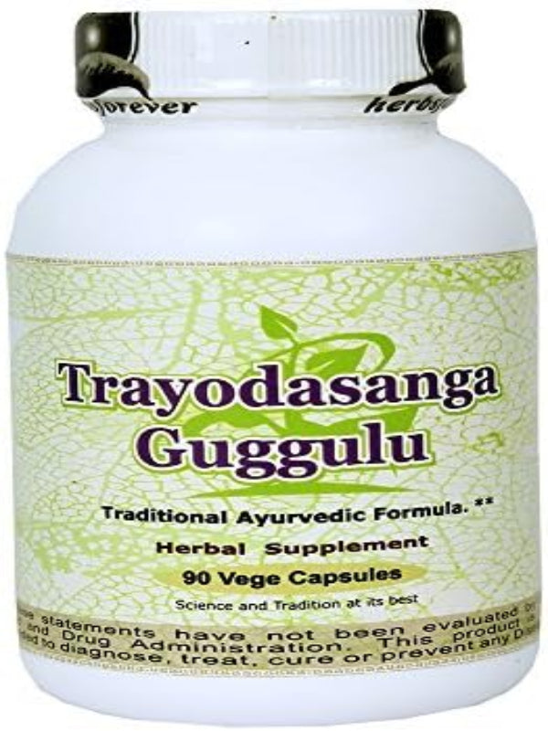 Trayodasanga Guggulu Traditional Ayurvedic Formulation 90 Vege Capsules 800 Mg Each Nirvana Guru