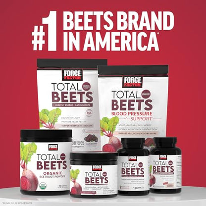 FORCE FACTOR Total Beets Ultimate Heart Health Chews for Blood Pressure Support, with Beetroot Powder, CoQ10, B Vitamins & Grapeseed Extract for Blood Flow & Energy, Black Cherry, 60 Soft Chews Nirvana Guru