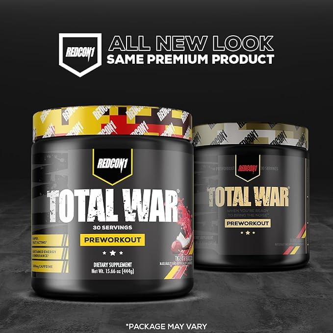 REDCON1 Total War Pre Workout Powder, Blue Lemonade - Beta Alanine + Citrulline Malate Keto Friendly Preworkout for Men & Women with 320mg of Caffeine - Fast Acting (30 Servings) Nirvana Guru