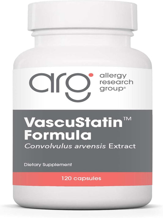 Allergy Research Group VascuStatin Formula Dietary Supplement - Convolvulus arvensis Extract, Healthy Vascularization Function, Phagocytic Activity, Lymphocyte Production - 120 Count Nirvana Guru