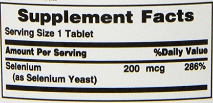 Nature's Bounty Selenium, Supports Prostate and Immune System Health, 200 mcg, 100 Tablets Nirvana Guru