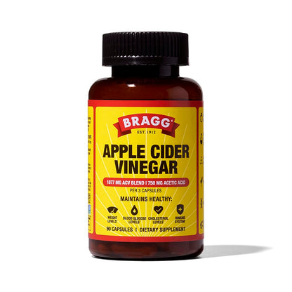 Bragg Apple Cider Vinegar Capsules with Vitamin D and Zinc - 90 Capsules - Supports The Immune System - Nirvana Guru
