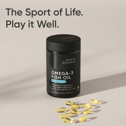 Sports Research Total Omega-3 Fish Oil from Wild Sockeye Salmon, Alaska Pollock, Antarctic Krill, Astaxanthin + Phospholipids & Wax Esters for Absorption | 960mg of EPA & DHA - Fresh Lemon Scent (120 - Nirvana Guru