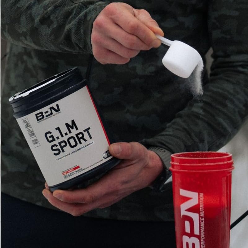 BARE PERFORMANCE NUTRITION, BPN G.1.M Go One More Sport, Endurance Training Fuel, Superior Carbohydrate & Electrolytes Powder Formula, Reduce Fatigue, Lemon Lime, 25 Servings