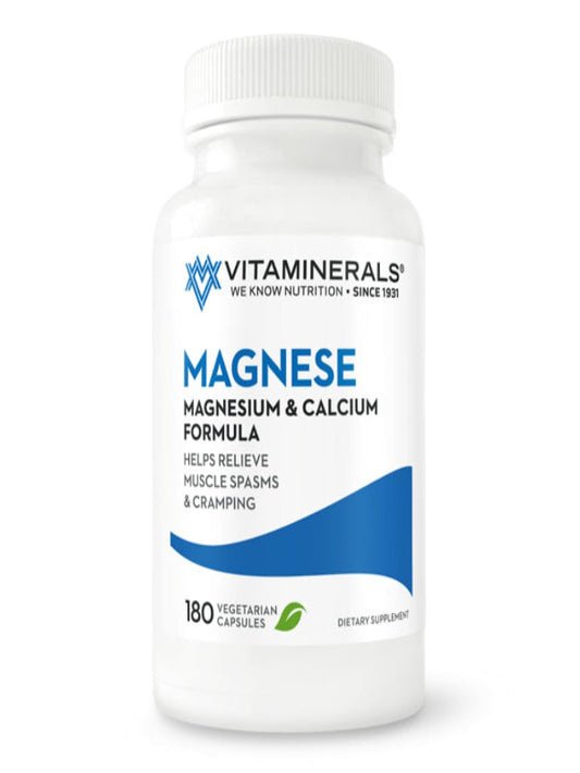 10 Magnese® Magnesium, Calcium & Vitamin D3, Bone & Muscle Support 180 Veggie caps Nirvana Guru