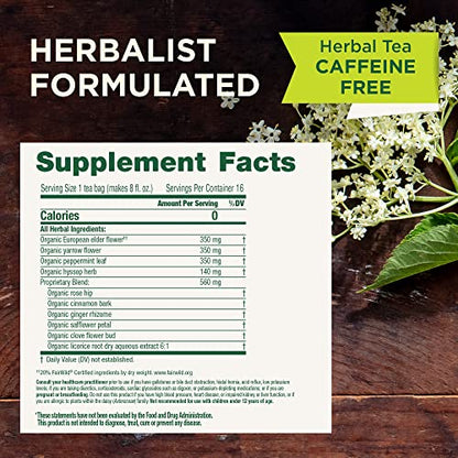 Traditional Medicinals Tea, Herbal Cold Care Seasonal Tea with Elderflower Spice, 16 Tea Bags - Nirvana Guru