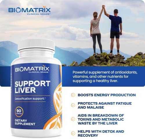 BioMatrix Liver Cleanse Detox & Repair, Artichoke Extract Liver Health Formula, Liver Supplement with Milk Thistle, Taurine, Methionine | 1+ Month Supply for Men and Women Nirvana Guru
