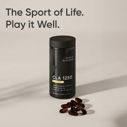 Sports Research CLA - 1250mg with Active Conjugated Linoleic Acid for Men and Women | Non-GMO, Soy & Gluten Free - 95% (180 Softgels)… - Nirvana Guru