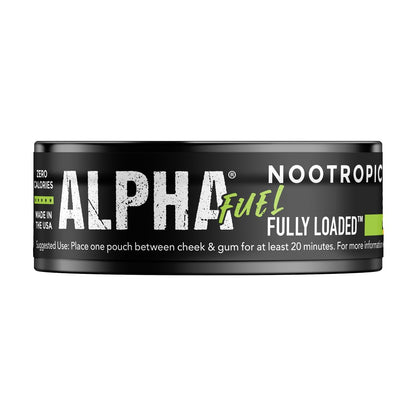 Fully Loaded Alpha Fuel Nootropic Pouches (Wintergreen Fuel) - Nootropic Energy Pouches with Caffeine, Alpha GPC, Tyrosine, Taurine, Guarana and More