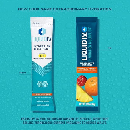 Liquid I.V.® Hydration Multiplier - Passion Fruit | Electrolyte Powder Drink Mix | 3 Pack (48 Servings) - Nirvana Guru